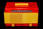 Bright Red + Yellow Garod 6AU-1 ’Commander’ Catalin Radio - Wrap-Around